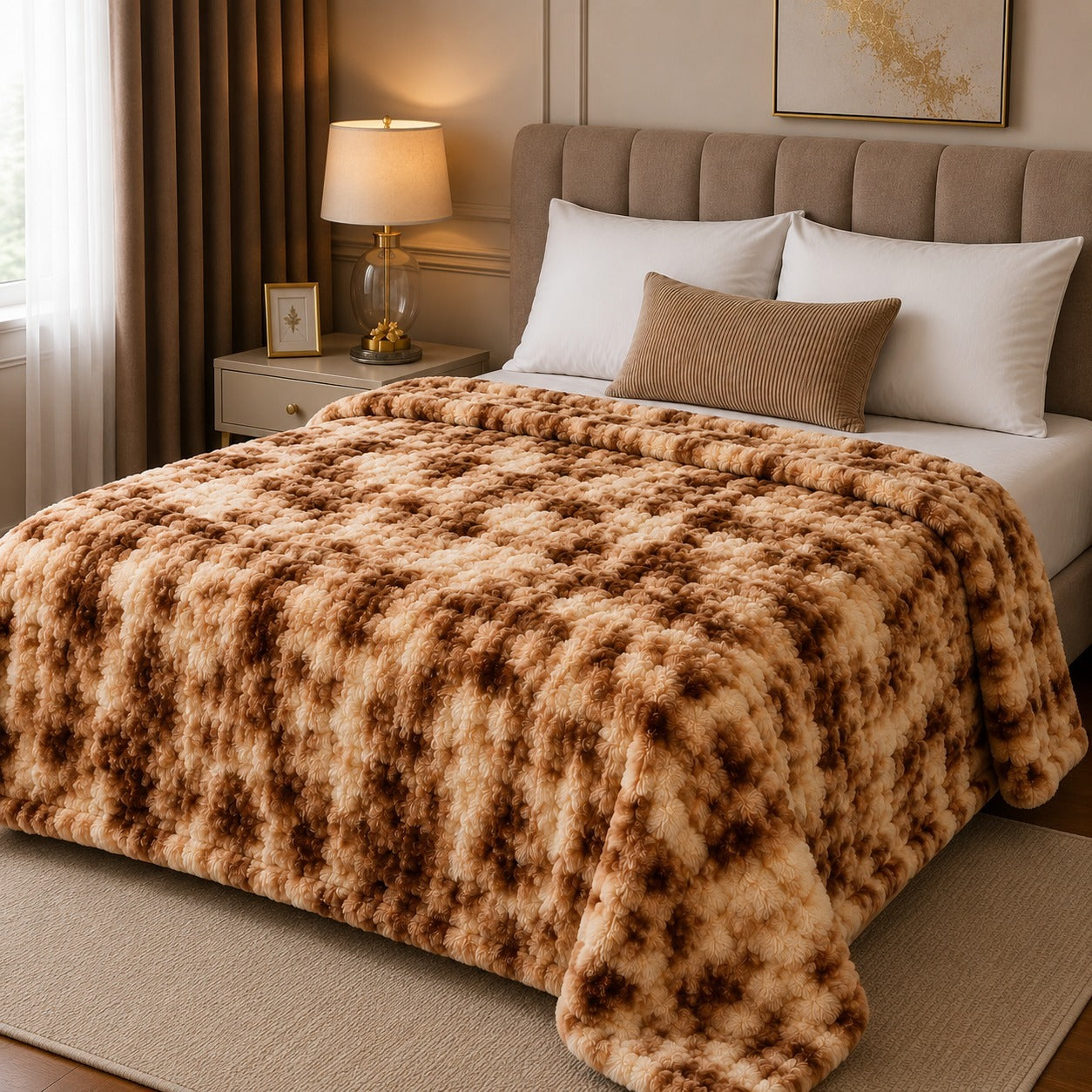 Bubble Printed Super Soft AC Blanket (SH 208)