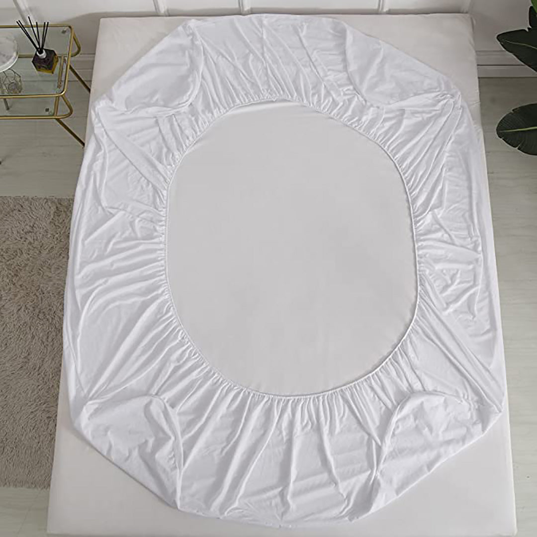 Terry Cotton Waterproof Mattress Protector Brown Fitted Style