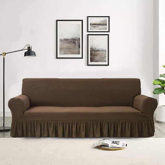 TURKISH STYLE SOFA COVER - DARK BROWN