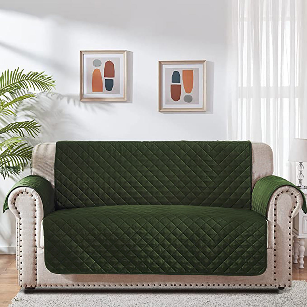 Cotton Quilted Sofa Covers - All Colors & Sizes Are Available