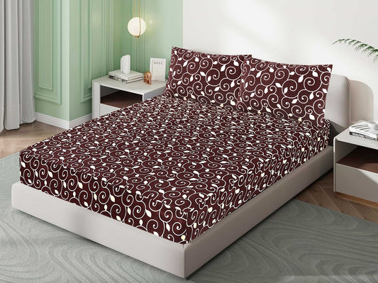 Mat Printed Quilted Ultrasonic 100% Waterproof Mattress Cover For Double Bed Fitted Mattress Protector Anti Sleep Bed Sheet With Pillow Cover (MA 509)
